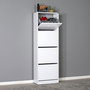 Hanah Home Zapatero Blanco con 4 Cajones